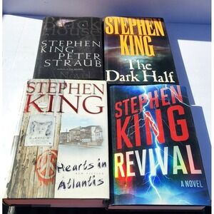 Stephen King HC Lot of 4 books Hearts In Atlantis Revival Dark Half HC DJ HB